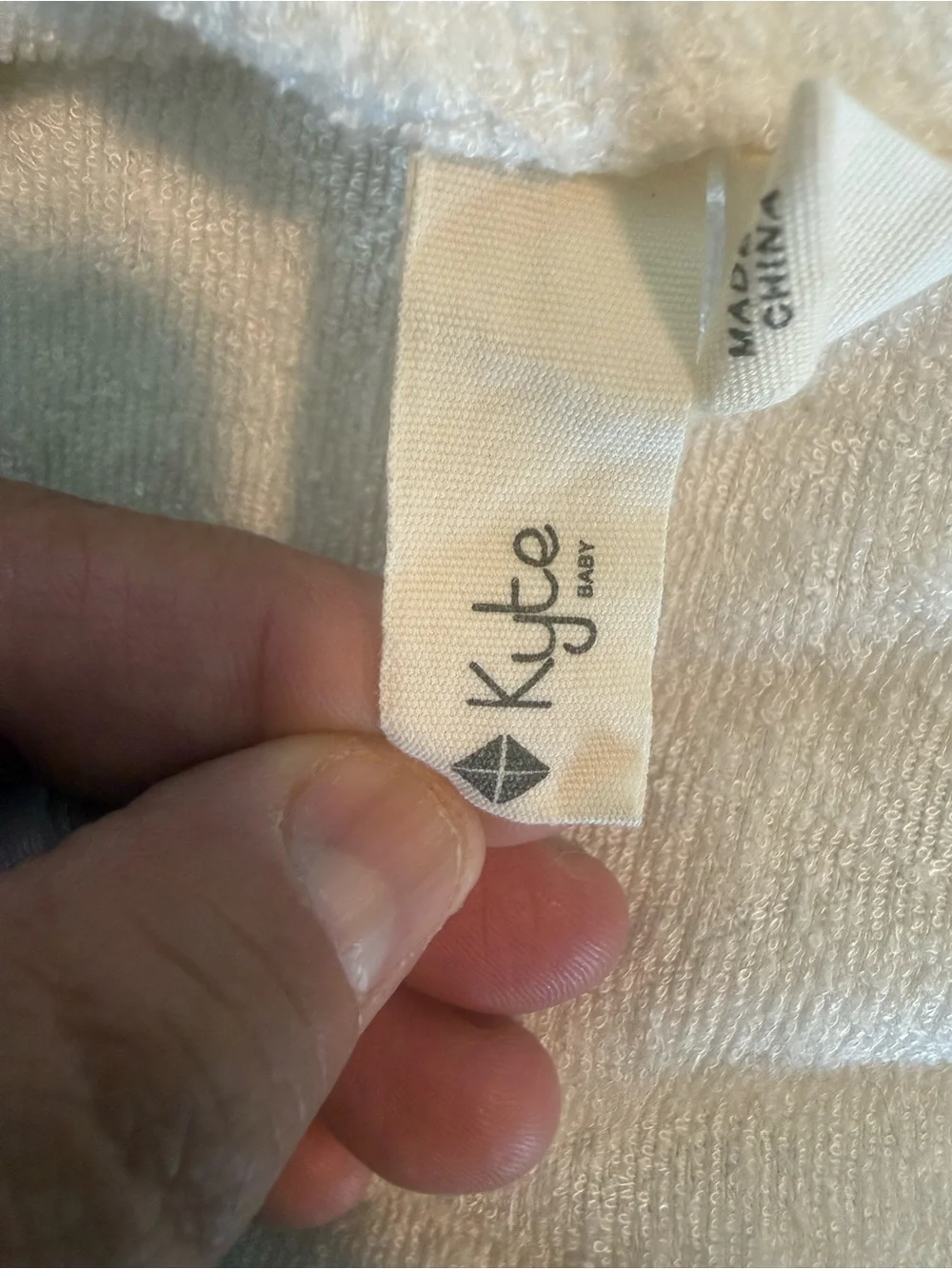 Kids White Terry Robe with Black Trim - Soft Bath Wrap
